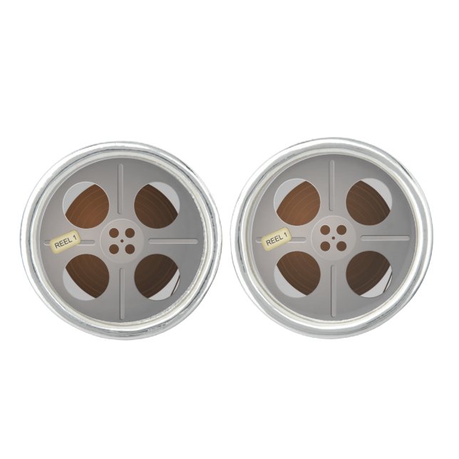 CLASSIC ANALOGUE MOVIE REEL DESIGN  CUFFLINKS (Front)