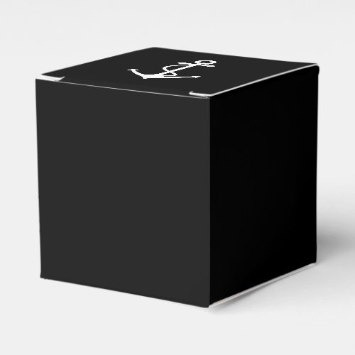 Classic Anchor Black and White Nautical Design Favor Boxes