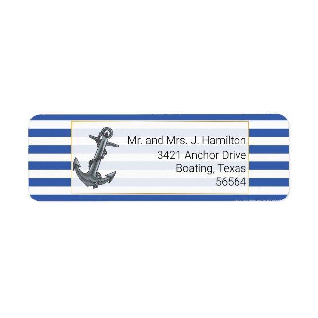 Classic Anchor Fabulous Value Epic Ocean Wedding Label (Front)