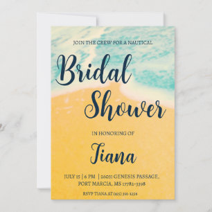 classic anchor nautical wedding shower invitations