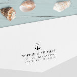 Classic Anchor Return Address Self-inking Stamp<br><div class="desc">Classic Nautical Self Inking Rubber Stamp featuring an anchor perfect for couples, weddings and newlyweds. Check out other matching wedding items https://www.zazzle.com/collections/editable_color_nautical_anchor_wedding_3-119105450401013879?rf=238364477188679314&tc=rc . Personalize it by replacing the placeholder text with your name and address. For more options such as to change the font, it's size, spacing between letters or line...</div>