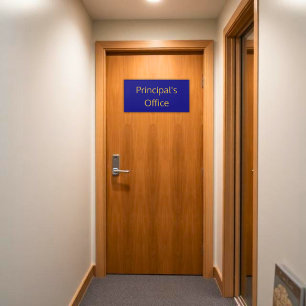 Classic And Authoritative Principal's Office Door Sign