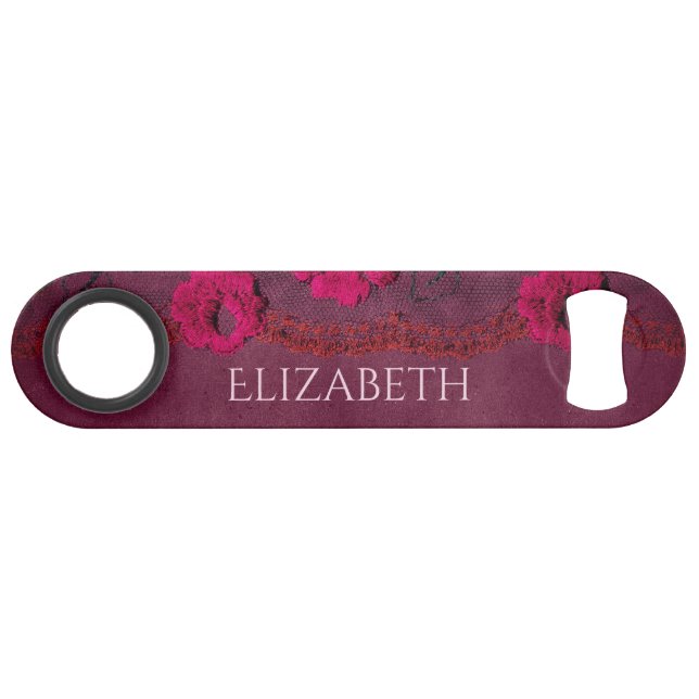 Classic and Chic Purple floral Bar Key (Front (Horizontal))