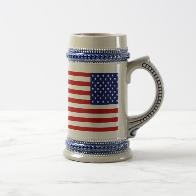 Classic and Cool American Flag Patriotic Beer Stein (Right)