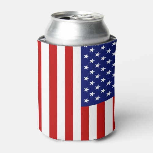 Classic and Cool American Flag Patriotic Can Cooler