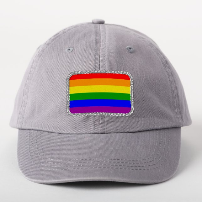 Classic and Elegant Gay Pride Rainbow Flag Patch (On Headwear)