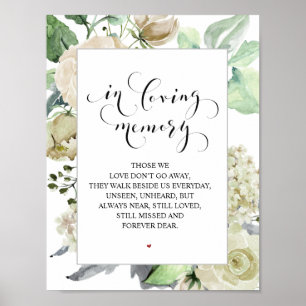 Classic and Elegant Wedding Memorial Table Sign