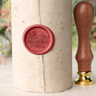 Classic And Festive Merry Christmas Holiday Wax Seal Stamp