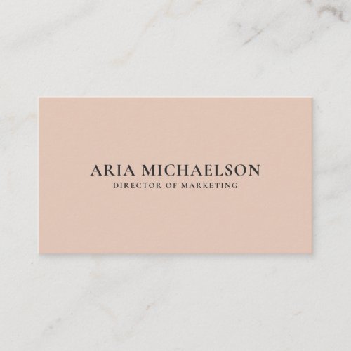 Classic and Minimal Neutral Cream Business Card