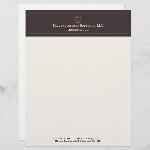 Classic and Professional Brown Letterhead | Zazzle