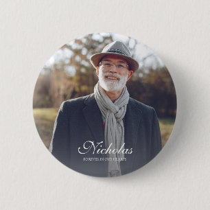 Classic and Simple Custom Photo Memorial Button