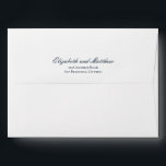 Classic and Simple Elegant Wedding Envelope<br><div class="desc">Composed of simple straight lined frames with classic cursive script and serif typography. All against a backdrop of pure white. These elements are simple,  timeless,  and classic.. 

This is designed by White Paper Birch Co. exclusive for Zazzle.

Available here:
http://www.zazzle.com/store/whitepaperbirch</div>