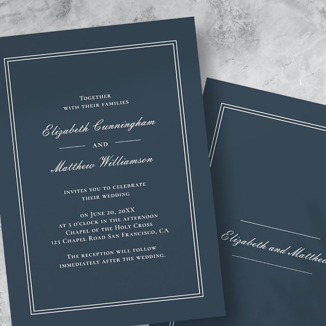 Classic and Simple Elegant Wedding Invitation (Creator Uploaded)
