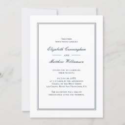 Classic and Simple Elegant Wedding Invitation | Zazzle