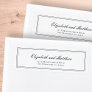 Classic and Simple Elegant Wedding Return Address Label