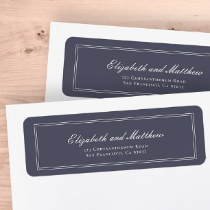 Classic and Simple Elegant Wedding Return Address Label