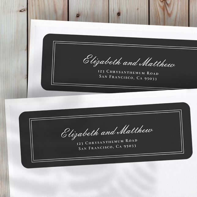 Classic and Simple Elegant Wedding Return Address Label (Creator Uploaded)