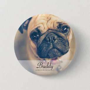 Classic and Simple Pet Photo Memorial Button