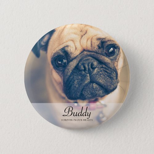 Classic and Simple Pet Photo Memorial Button