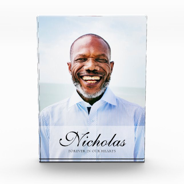 Classic and Simple Photo Memorial Acrylic Award (Front)