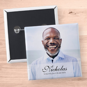 Classic and Simple Photo Memorial Button