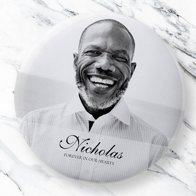 Classic and Simple Photo Memorial Button (Creator Uploaded)