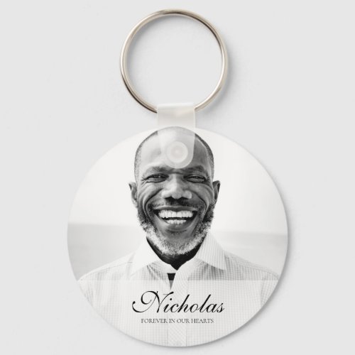 Classic and Simple Photo Memorial Keychain