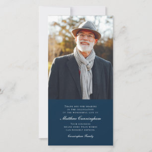 Classic and Simple Photo Memorial Thank You Card