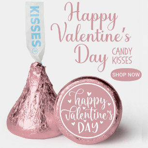 Classic and Sweet Happy Valentine's Day in Pink Hershey®'s Kisses®