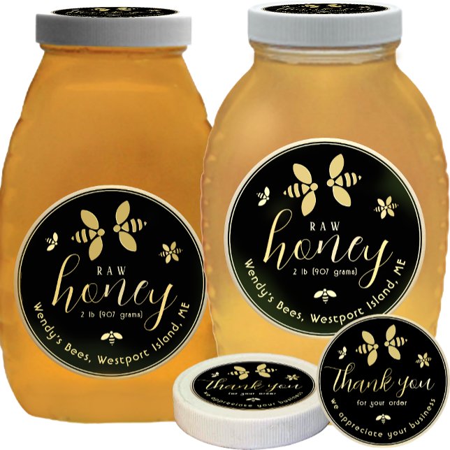 Classic and Traditional Queenline Honey 2 lb Jar  Classic Round Sticker (Creator Uploaded)