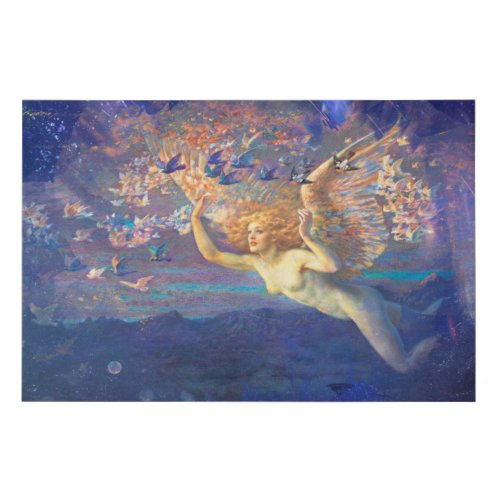  Classic Angel Flying AP14  Fairy Ephemera Faux Canvas Print