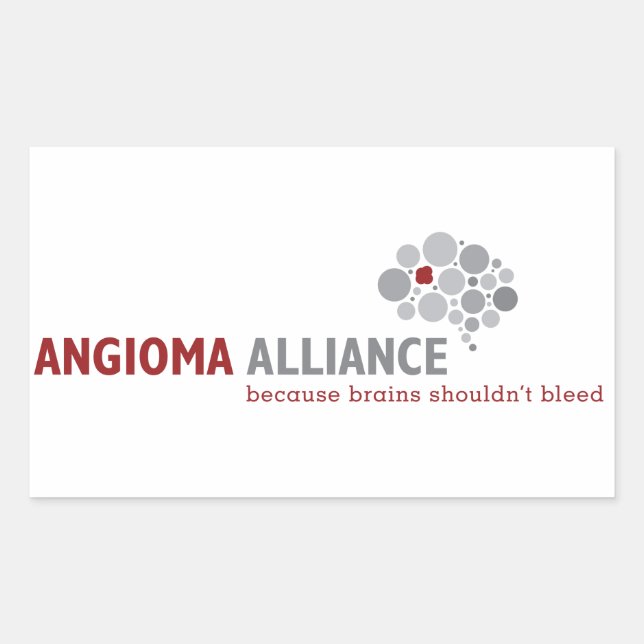 Classic Angioma Alliance Logo Gear Rectangular Sticker (Front)