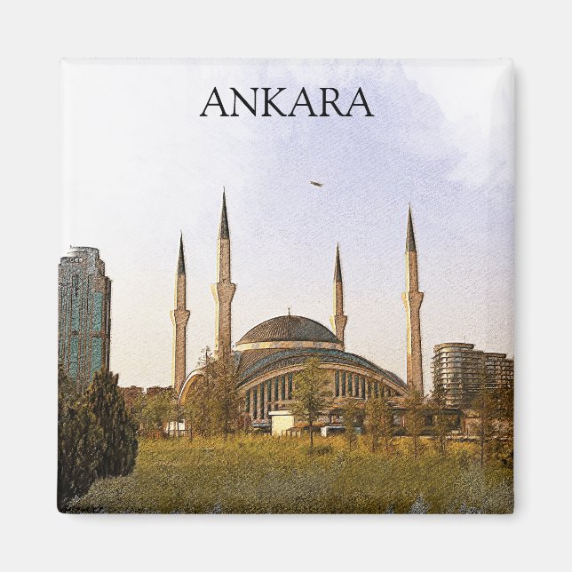Classic Ankara Turkey Kocatepe Mosque Magnet (Front)