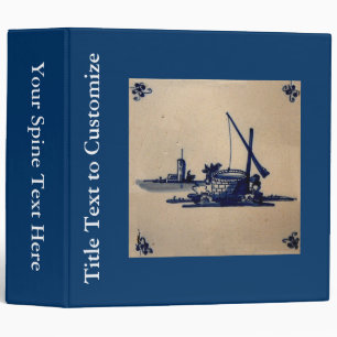 Classic Antiquarian Delft Blue Tile - Water Well Binder