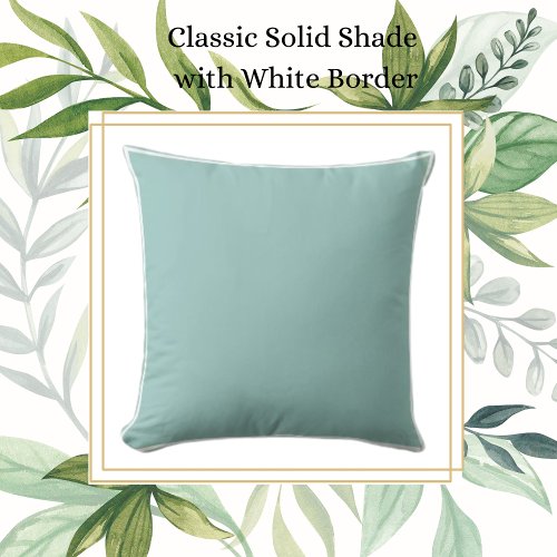Classic Antique Blue with White Trim Throw Pillow