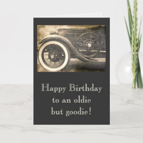 Classic Antique Car Custom Birthday Card