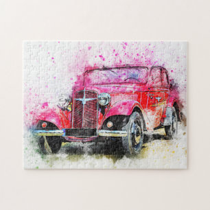 Classic Antique Car Painting   Cool Jigsaw Puzzle