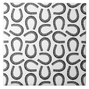 Classic Antique Horseshoes Horse Shoe CUSTOM COLOR Ceramic Tile