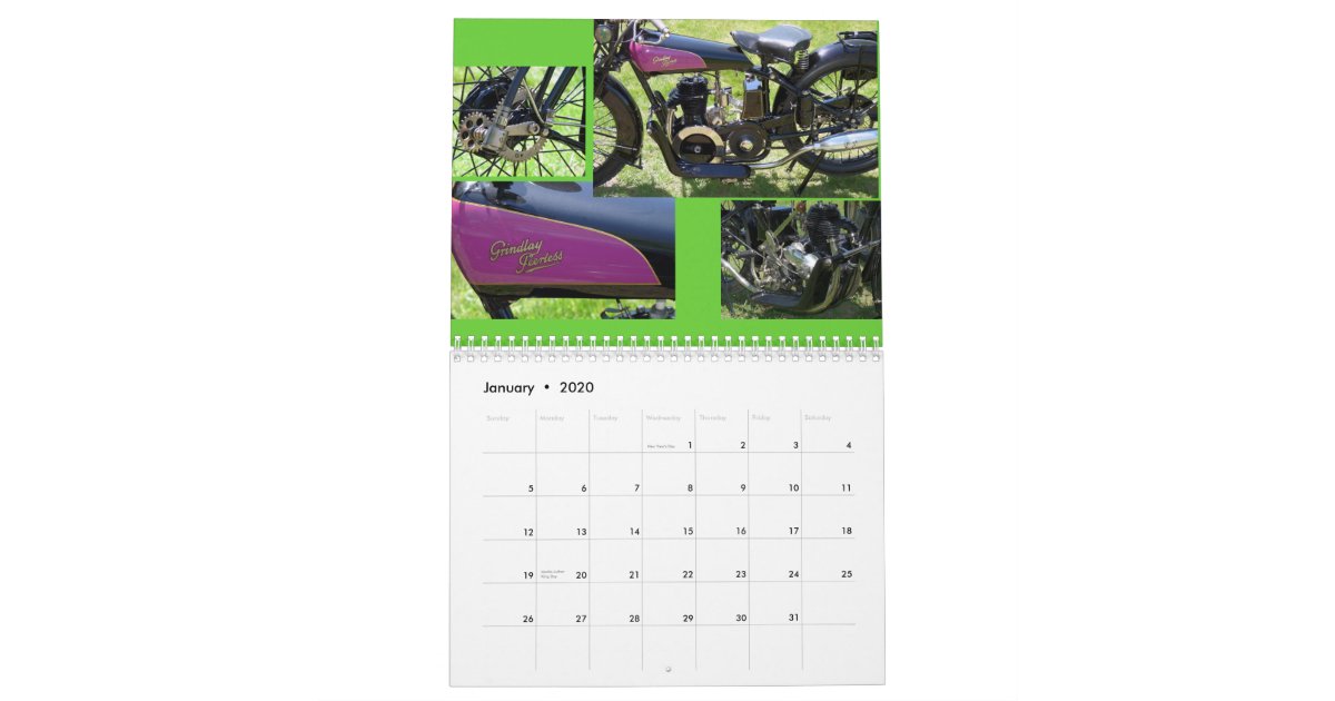 Classic Antique Motorcycles Calendar