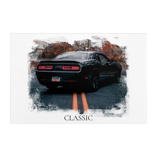 *~* Classic Antique Old Muscle Car Acrylic Print (Front)
