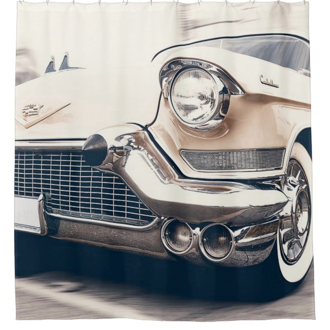 Classic Antique Retro Car Shower Curtain (Front)