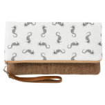 Classic Antique Seahorse Art Pattern Ocean Sea Clutch