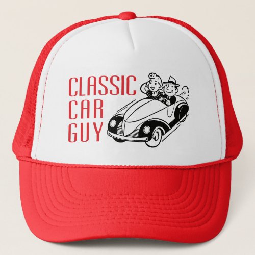 Classic Antique Vintage Car Guy Fan Ball Cap Hat