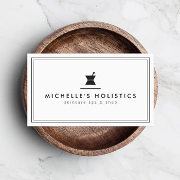 Classic Apothecary Holistic Medicine White Business Card by 1201am at Zazzle