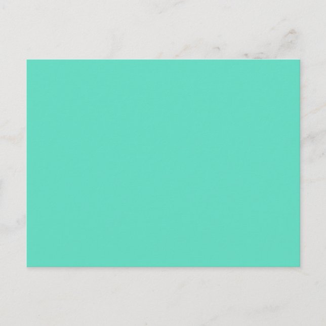 Classic Aqua Blue Solid Color Postcard (Front)