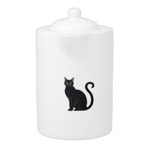 Classic Arched Back Cat – Vintage Halloween Silhou Teapot