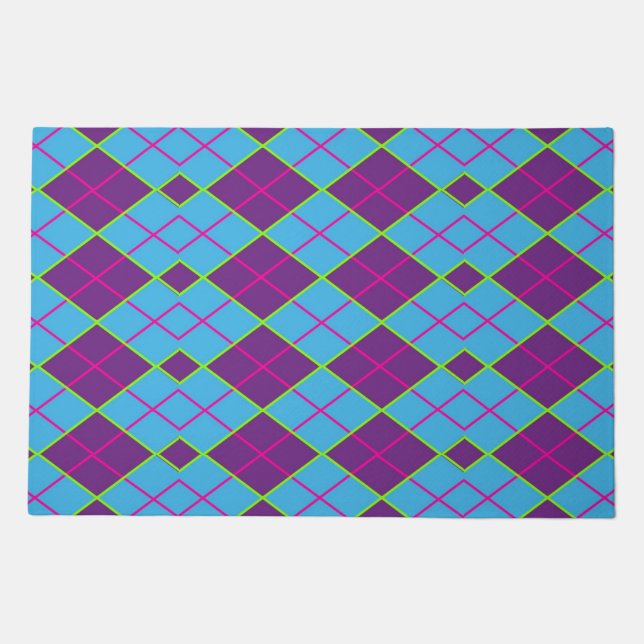 Classic Argyle Pattern Doormat (Front)