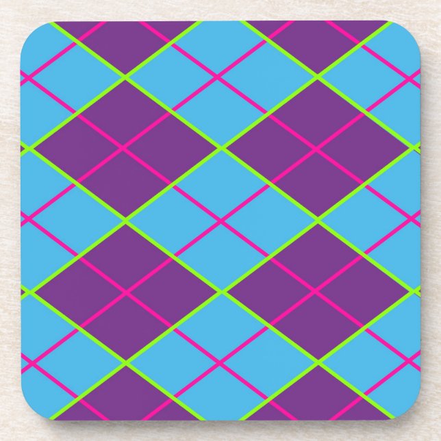 Classic Argyle Pattern Drink Coaster (Front)