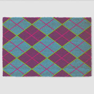 Classic Argyle Pattern Fiber Doormat