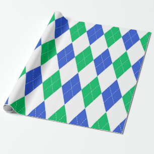 Classic Argyle Pattern - Golf Party Wrapping Paper